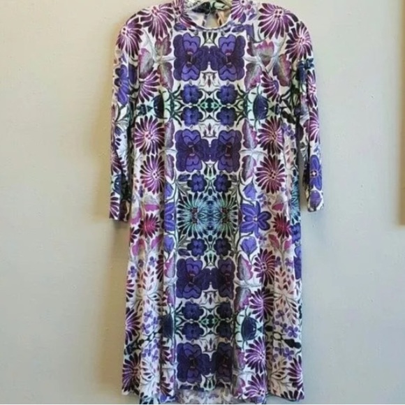 FREE PEOPLE NEW ROMANTICS Floral DRESS Trapeze NEW - Picture 7 of 7